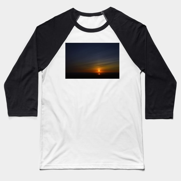 Ocean Shores Sunset Baseball T-Shirt by kchase
